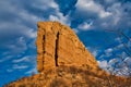 The stands Vingerklip Lodge . Famous and remarkable rock finger.